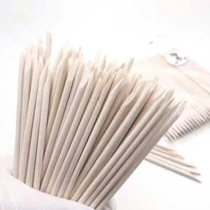 100 pcs orange wood sticks for cleaning spills (7 cm)